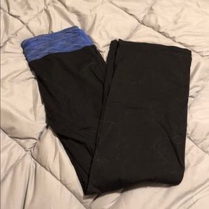 Blue and black athletic pants